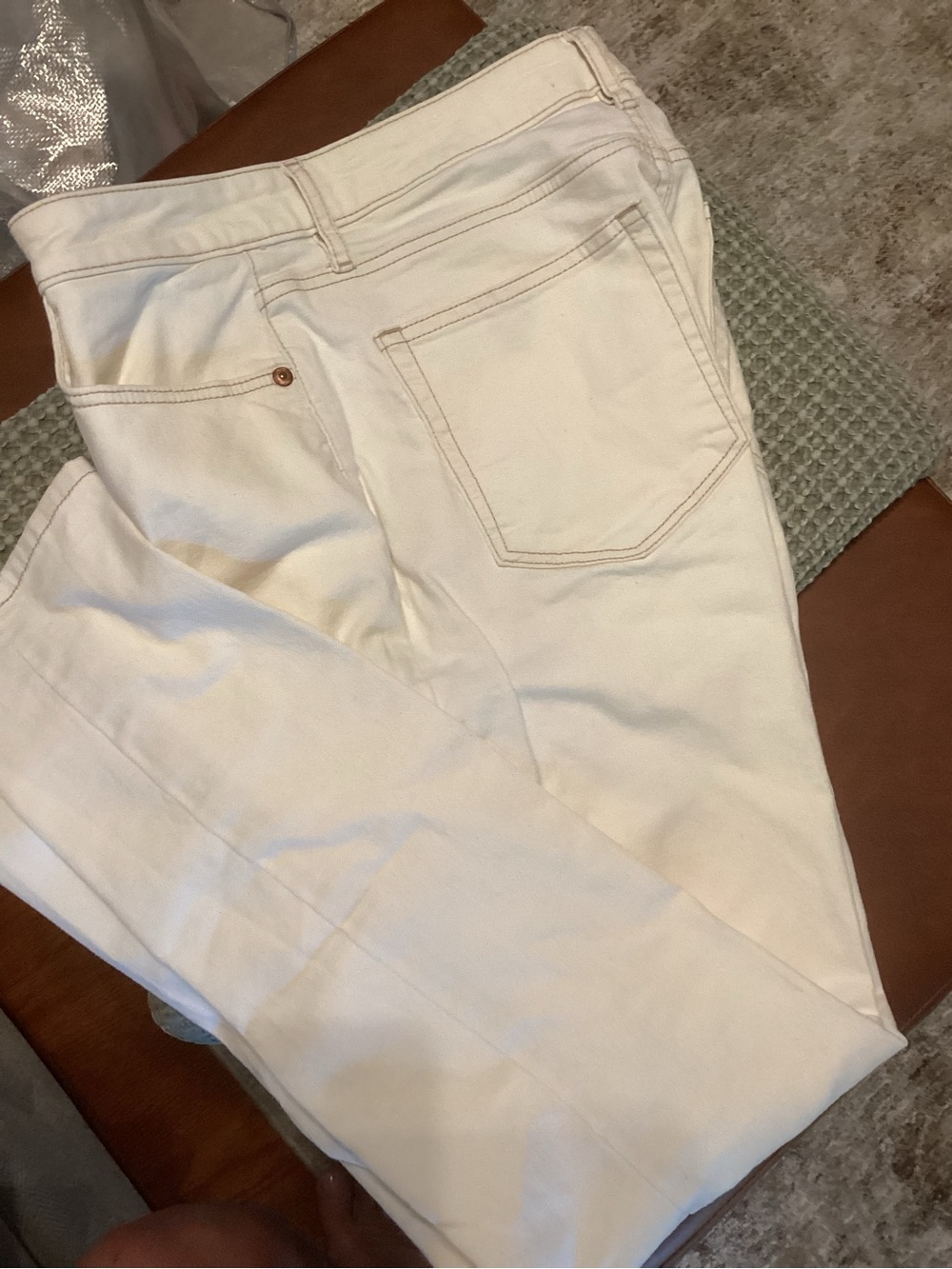LOFT Cream Straight-Leg Women's Jeans